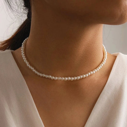 Simple Imitation Freshwater Pearl Necklace