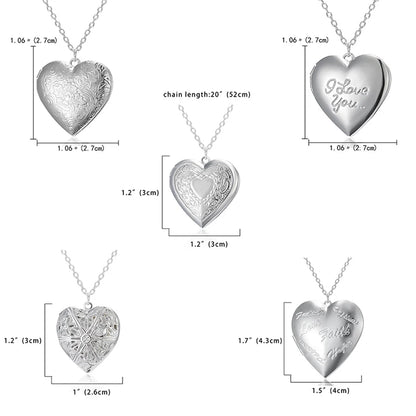 Heart Locket Pendant Necklace