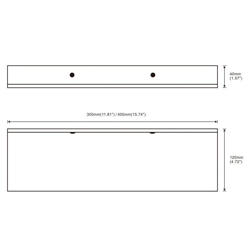 Matte Black Wall Mounted Shelf