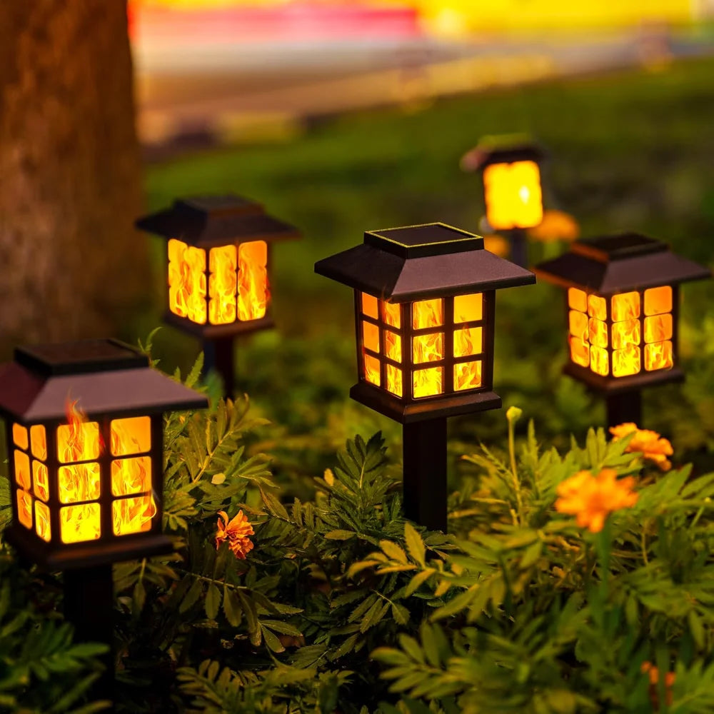 16-Pack Flickering Flame LED Solar Outdoor Lights