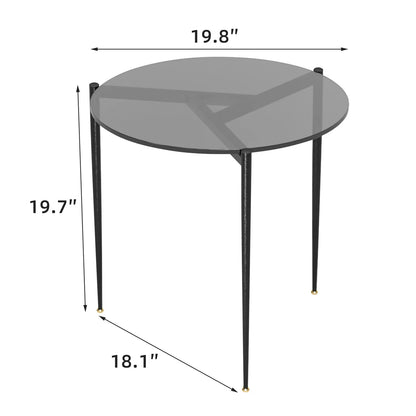 Round Tempered Glass Coffee Table