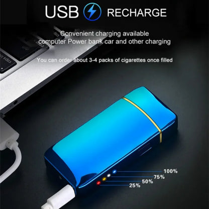 Electric USB Windproof Metal Touch Sensor Lighter with LED Power Display