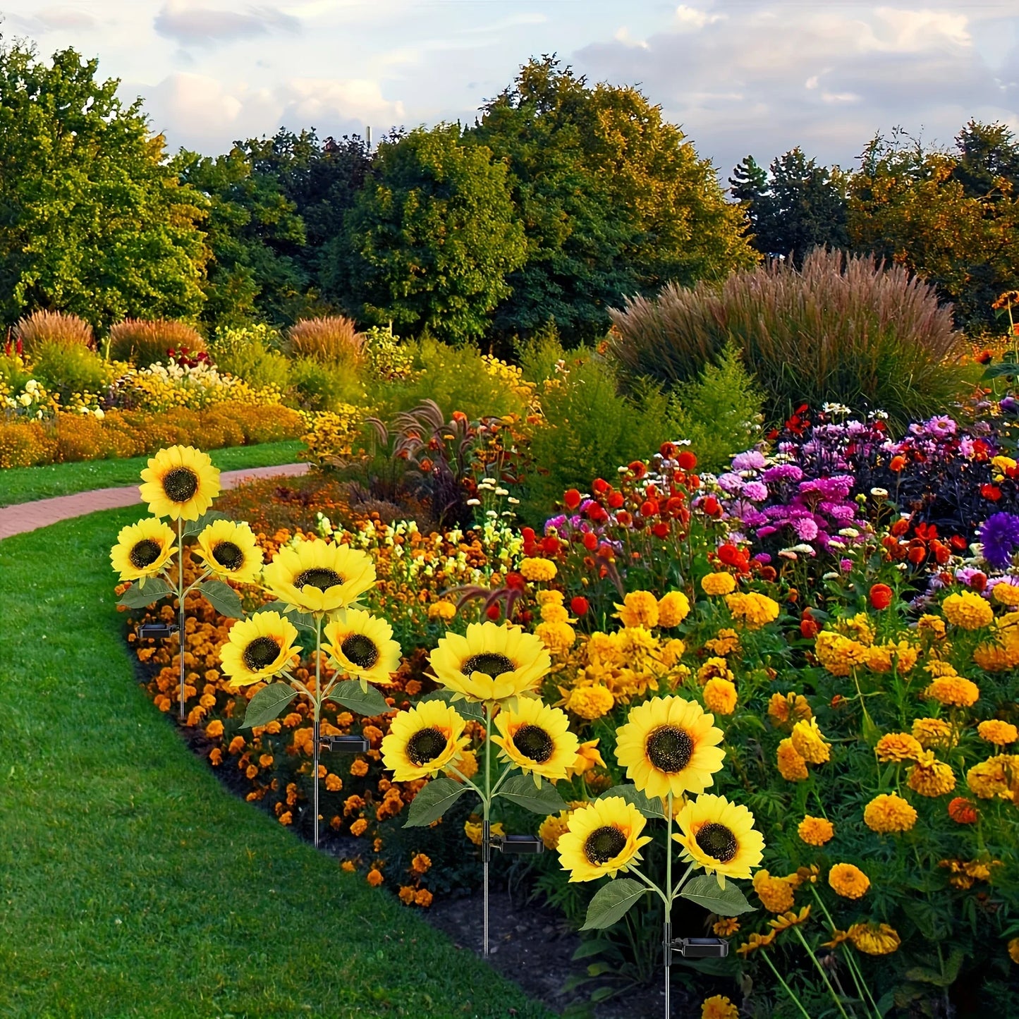 Solar Sunflower Outdoor Lights