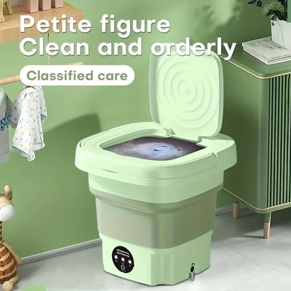 Small Portable Foldable Washing Machine with Spin Dryer