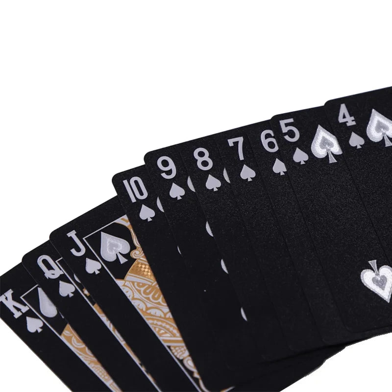 Black and Gold Waterproof Poker Cards