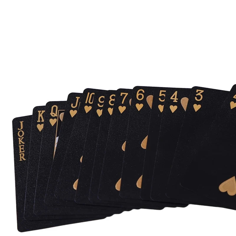 Black and Gold Waterproof Poker Cards