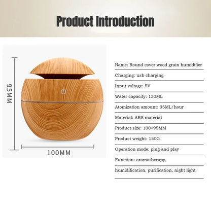 USB Ultrasonic Cool Mist Electric Aroma Diffuser