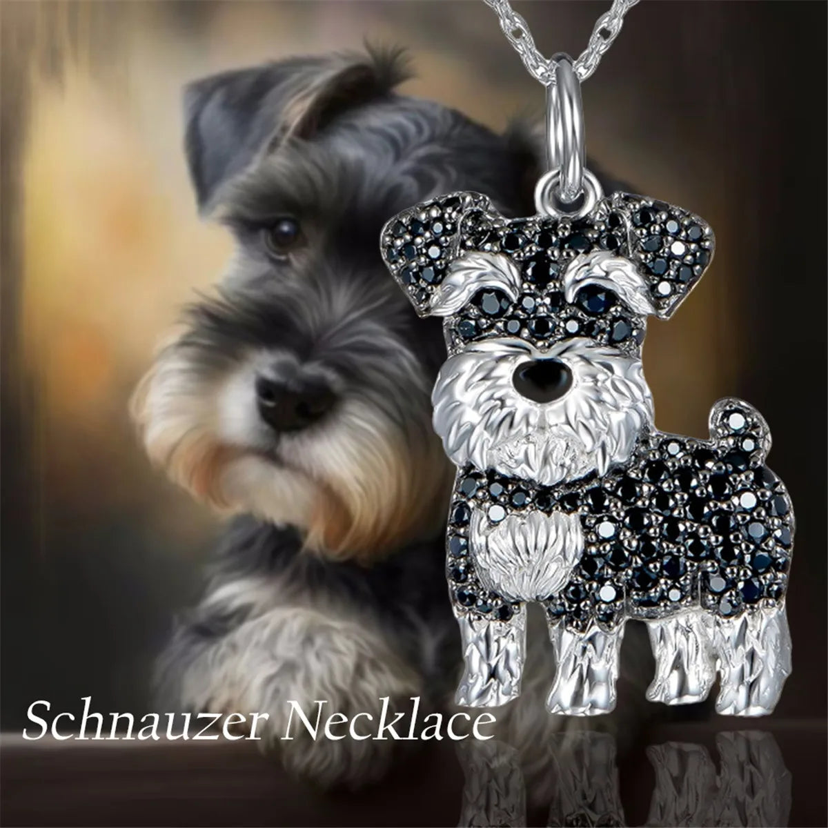 Schnauzer Dog Pendant Necklace