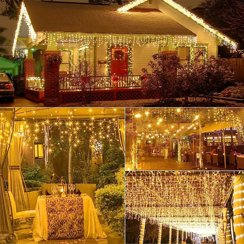 Icicle Curtain Decorations Lights