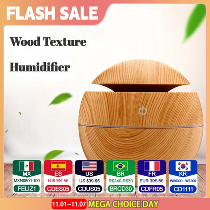 USB Ultrasonic Cool Mist Electric Aroma Diffuser