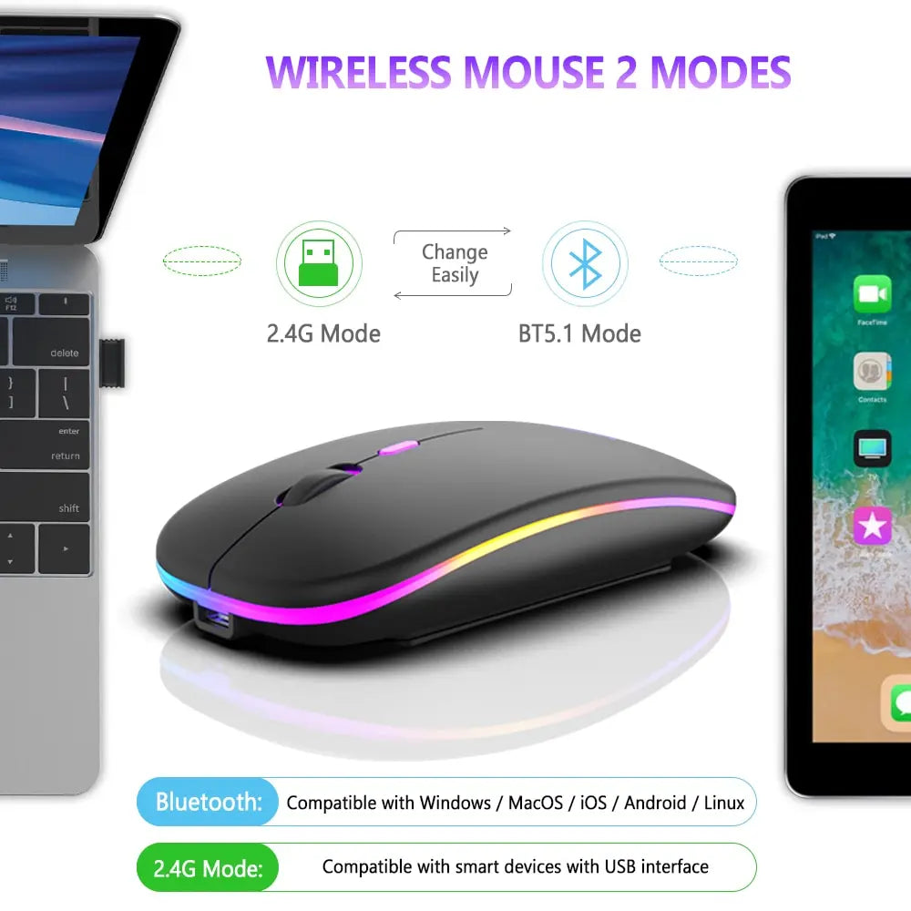 2.4GHz Dual Mode Wireless Bluetooth Mouse