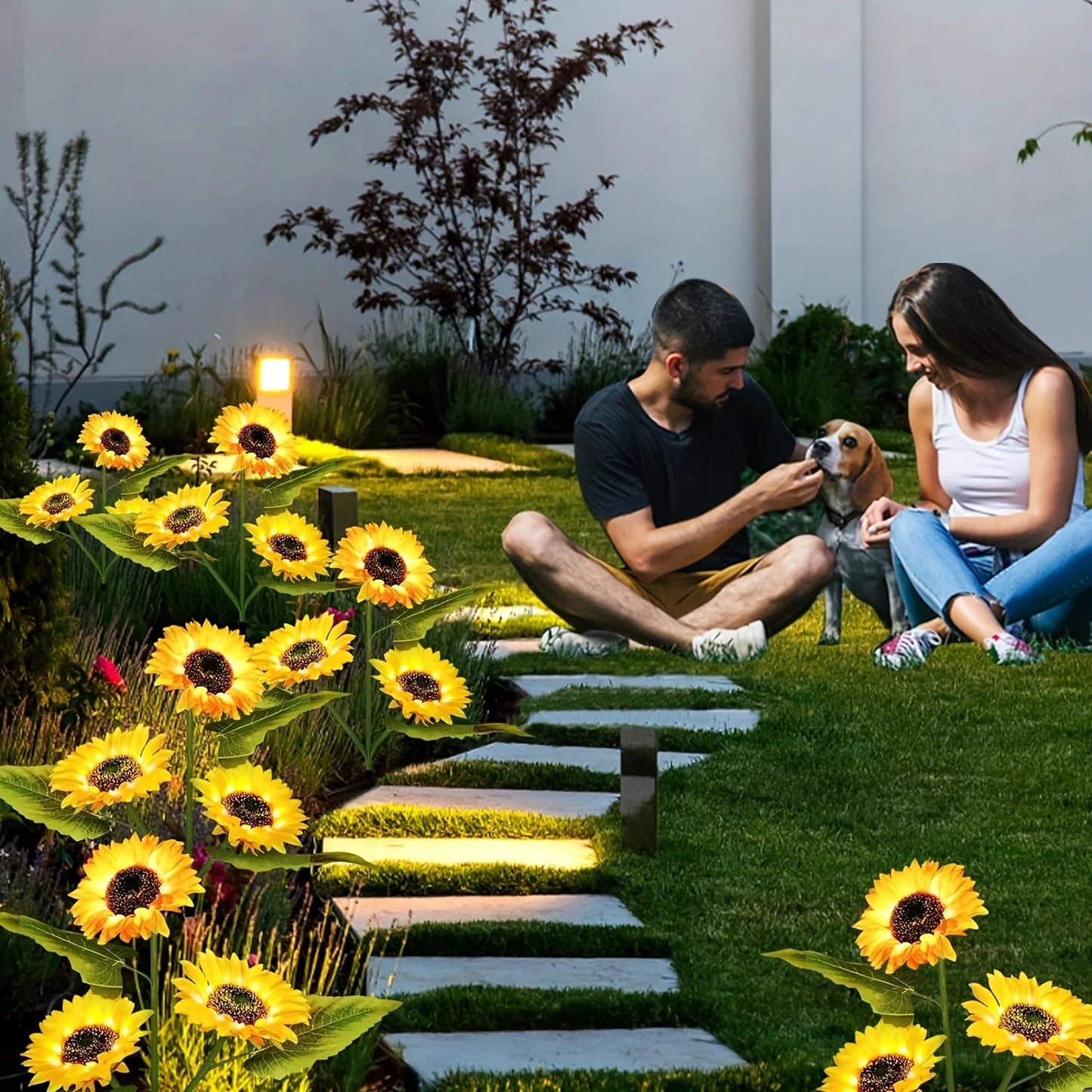 Solar Sunflower Outdoor Lights