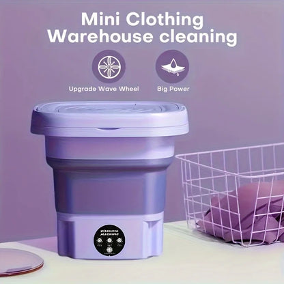 Small Portable Foldable Washing Machine with Spin Dryer