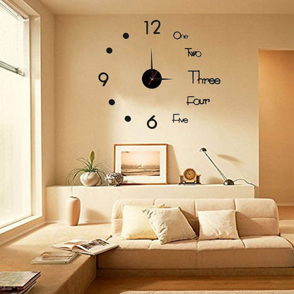 3D Acrylic Mirror Wall Clock