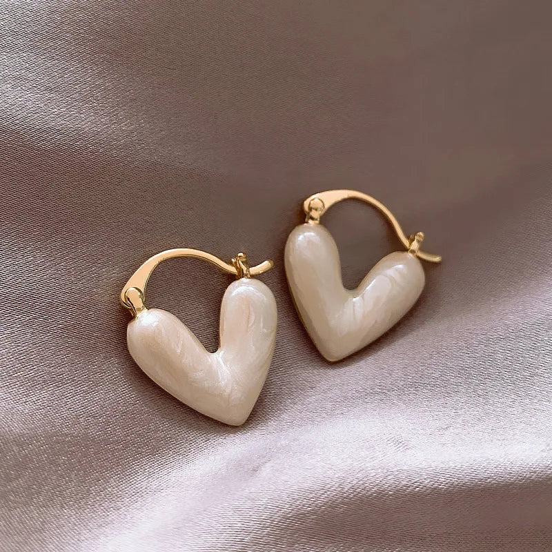 Heart Stud Dangle Earrings