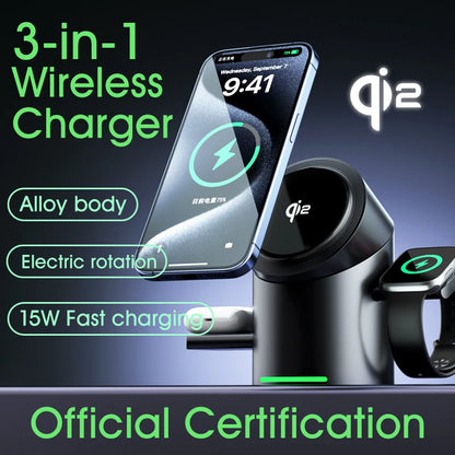 3-in-1 Magnetic Wireless Charging Base