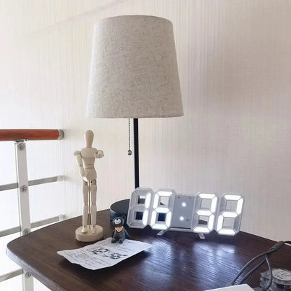 3D LED Digital Clock Wall