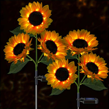 Solar Sunflower Outdoor Lights