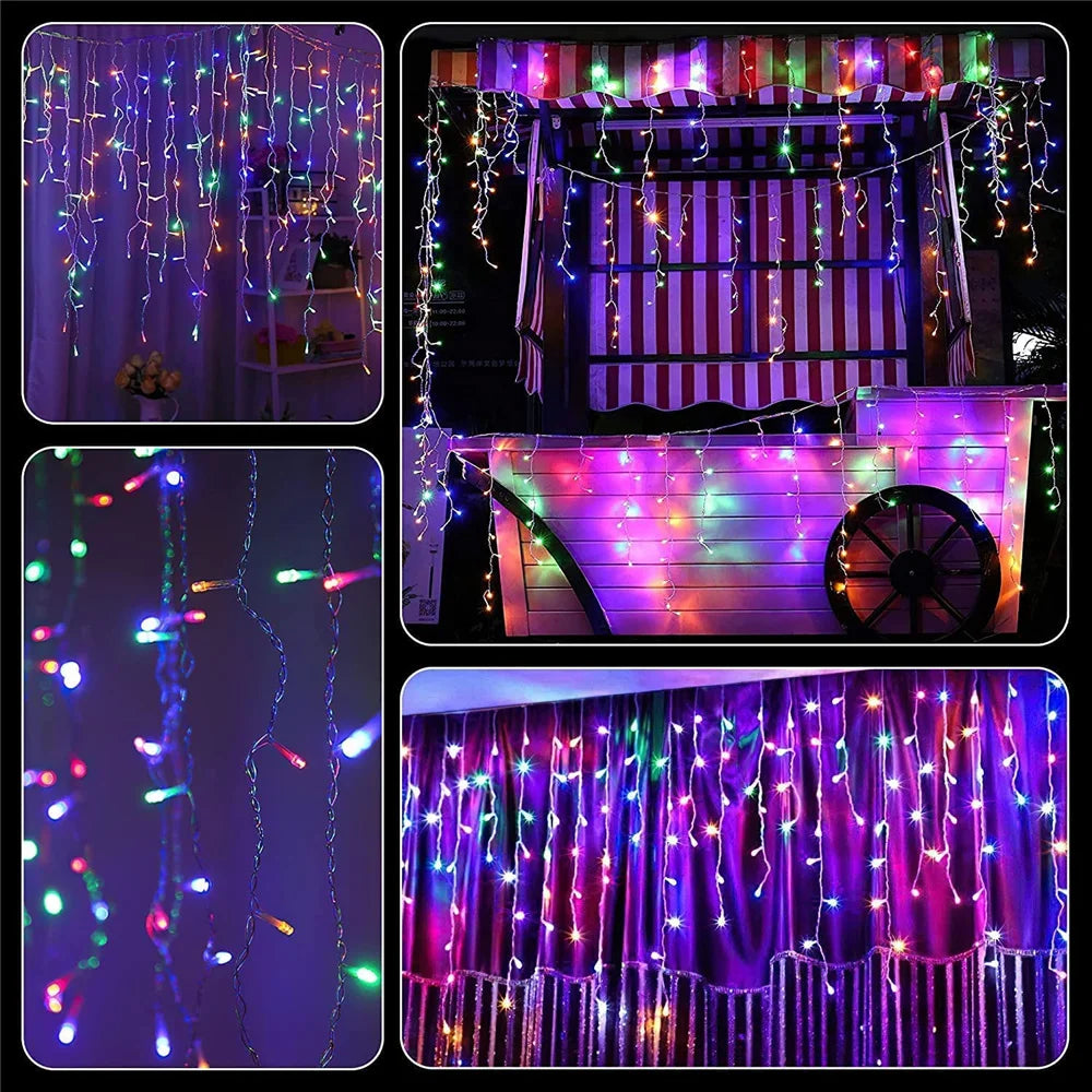 Icicle Curtain Decorations Lights