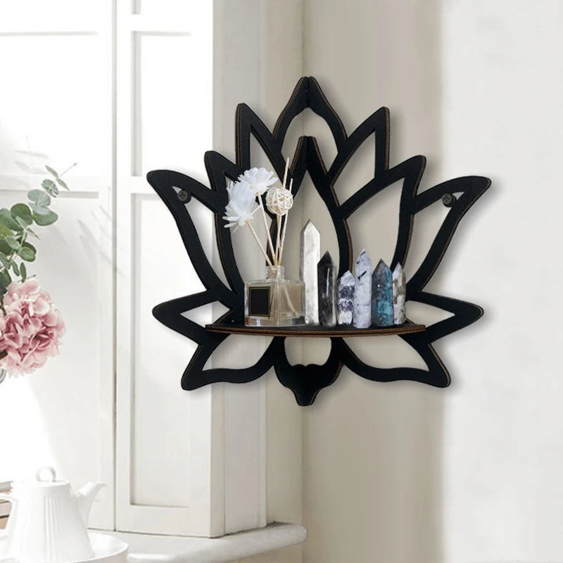 Wooden Lotus Decorative Candle Holder