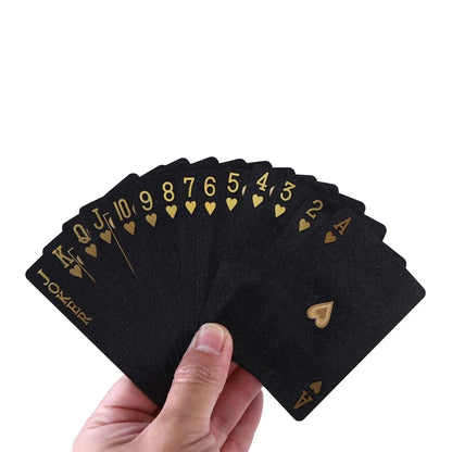 Black and Gold Waterproof Poker Cards