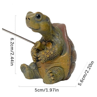 Fishing Turtle Statue - Garden Decor