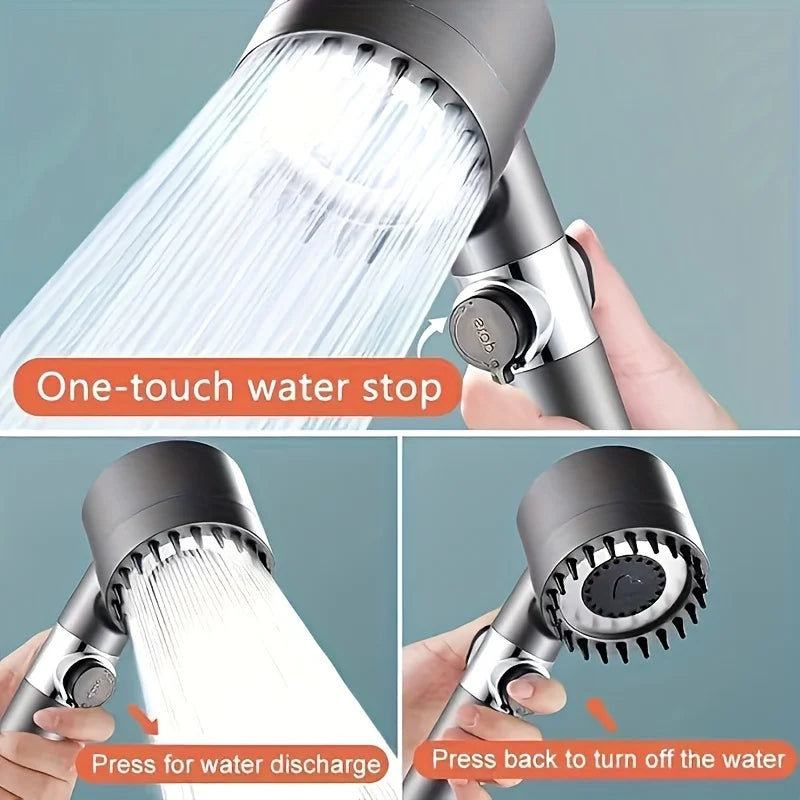 Filtered High-Pressure Handheld Shower Head