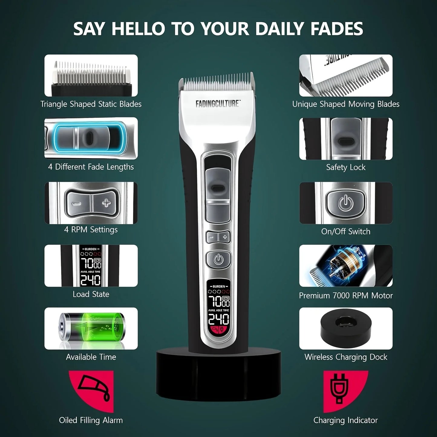 Electric Salon Barber Men Hair Clippers