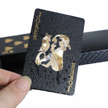 Black and Gold Waterproof Poker Cards