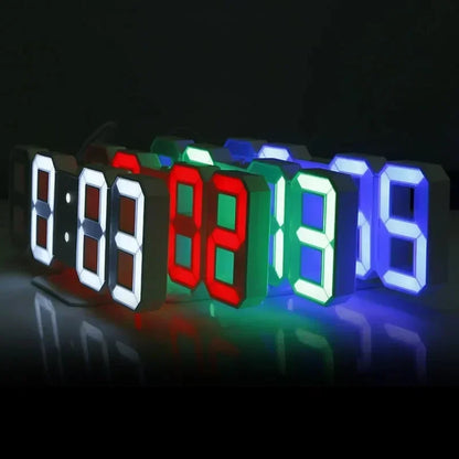 3D LED Digital Clock Wall