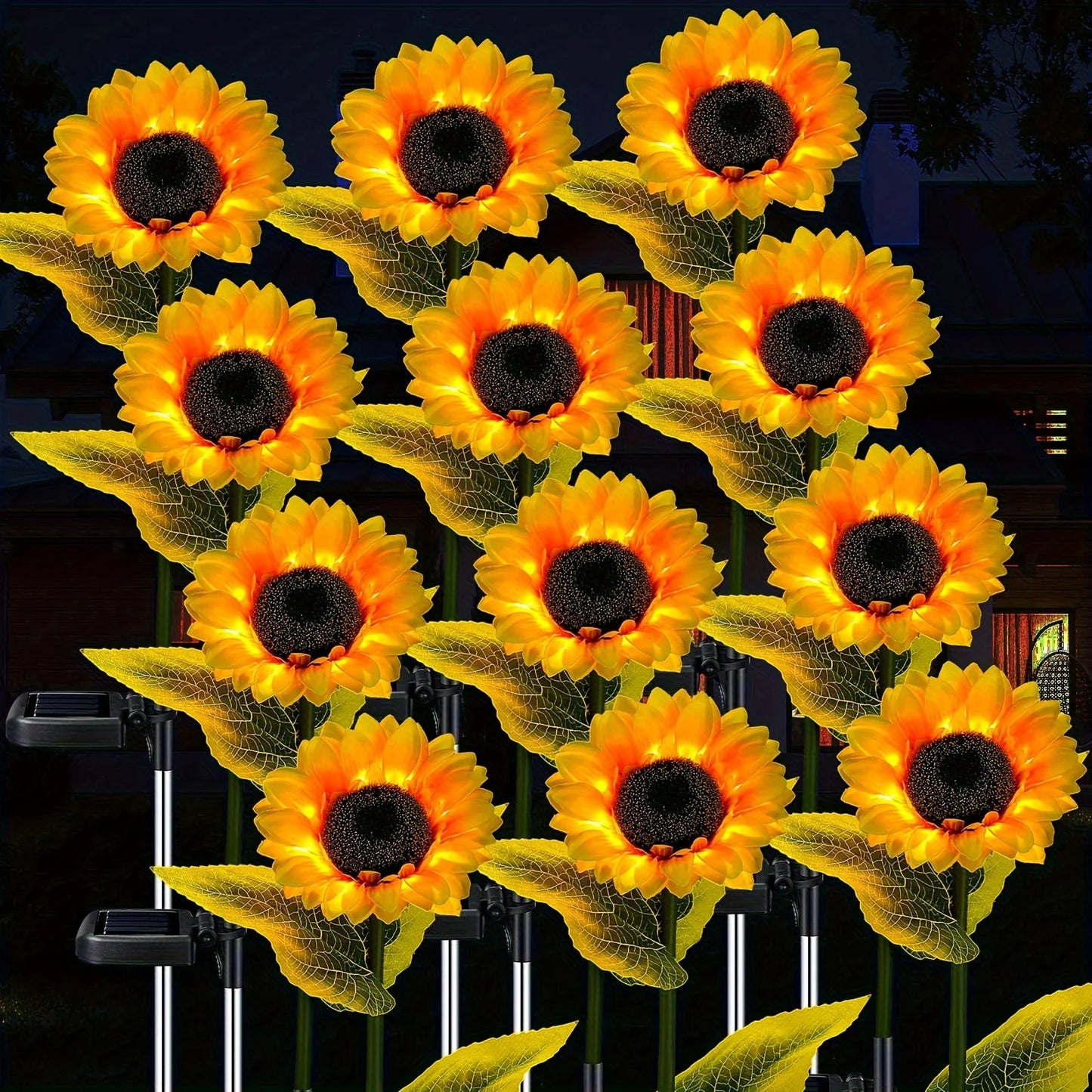 Solar Sunflower Outdoor Lights