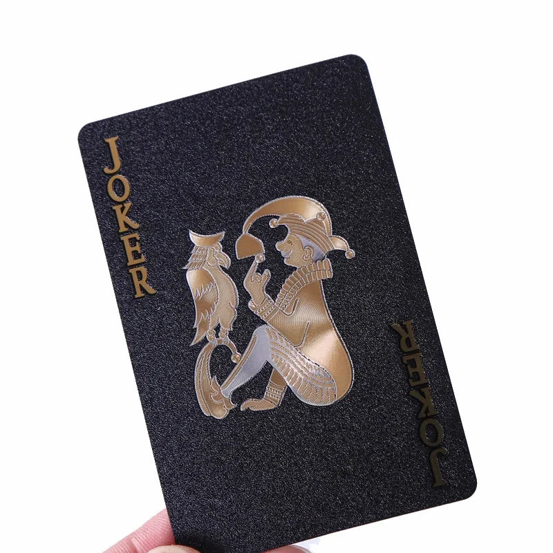 Black and Gold Waterproof Poker Cards