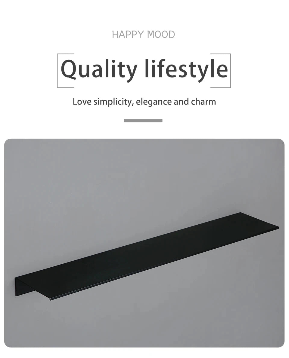 Matte Black Wall Mounted Shelf