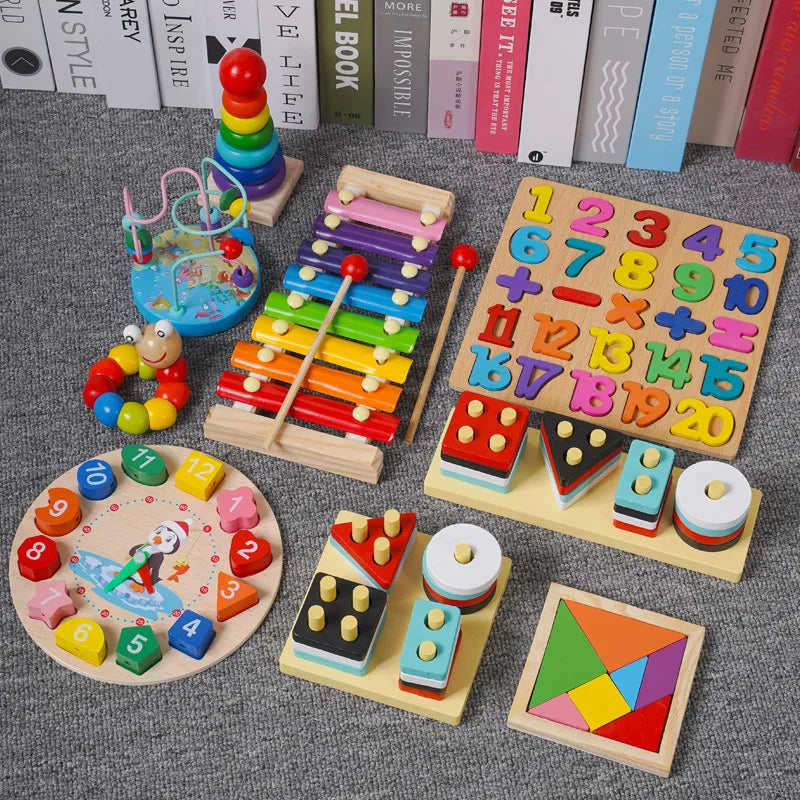 3D Wooden Children Montessori Toys