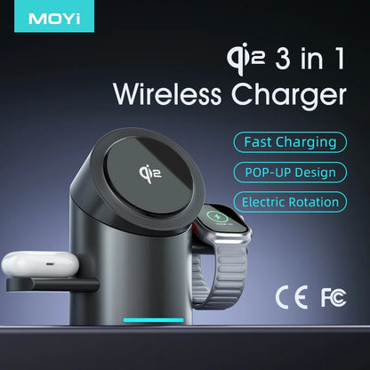 3-in-1 Magnetic Wireless Charging Base