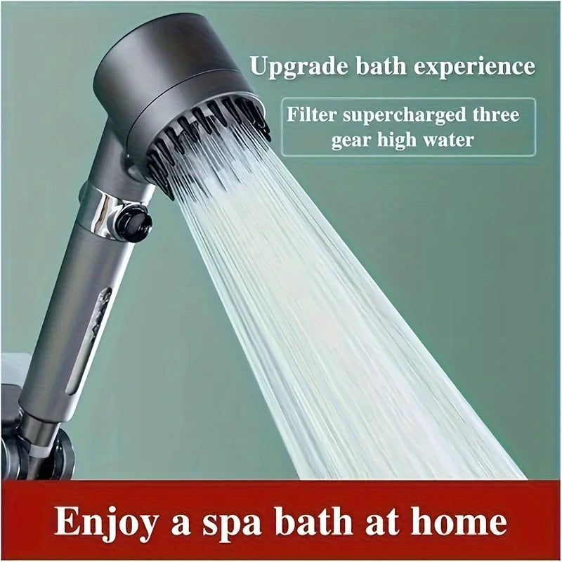 Filtered High-Pressure Handheld Shower Head