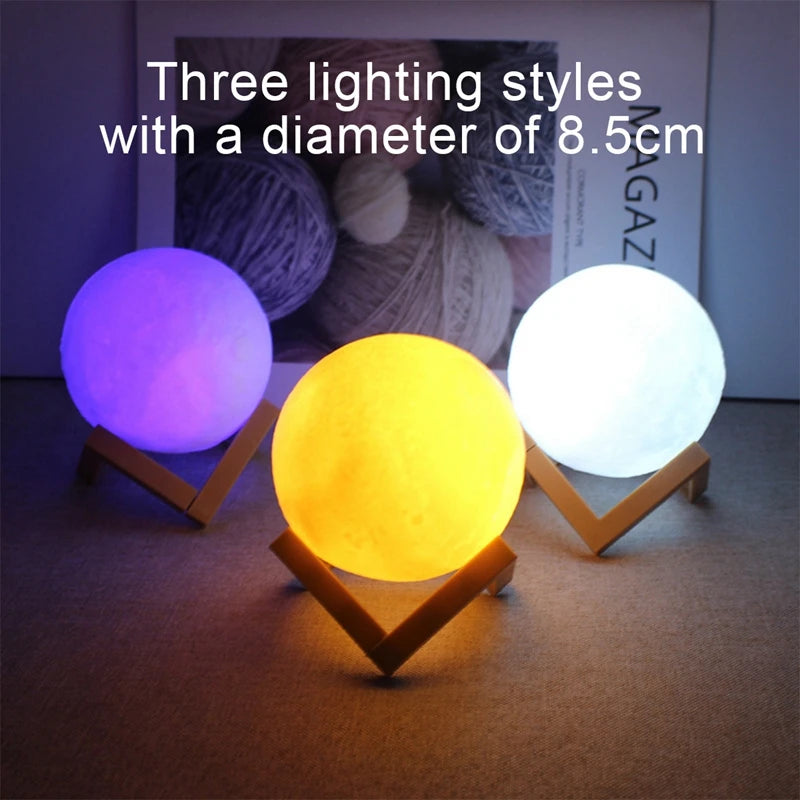 8cm LED Moon Lamp