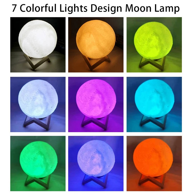 8cm LED Moon Lamp