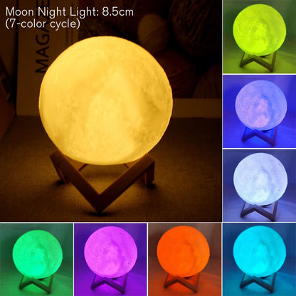 8cm LED Moon Lamp