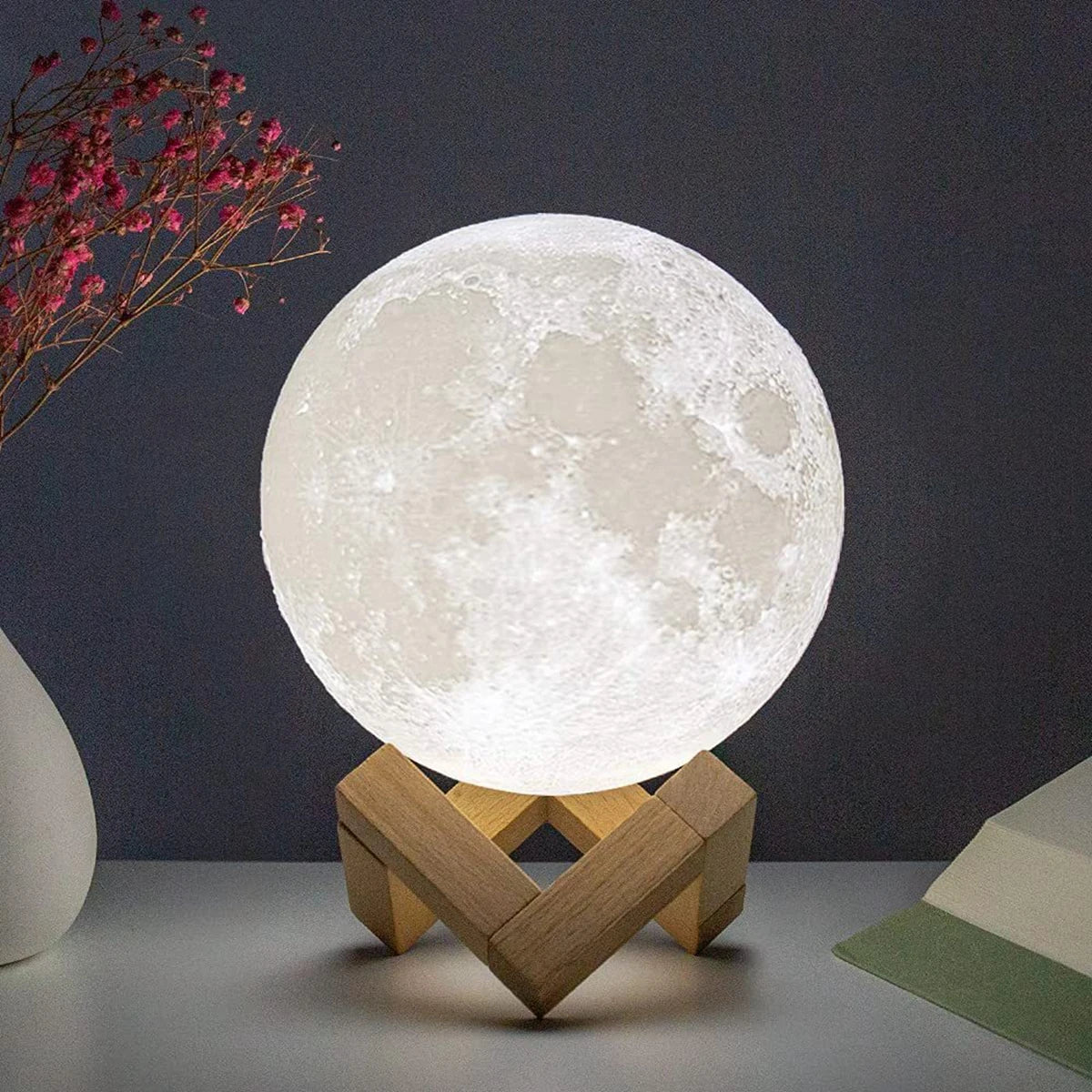 8cm LED Moon Lamp