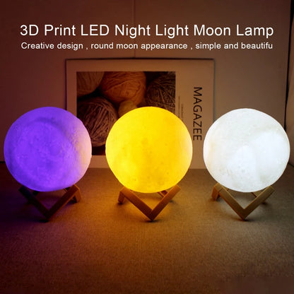 8cm LED Moon Lamp